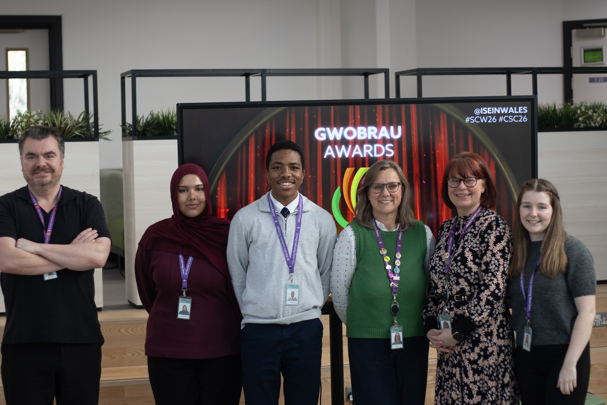 St David's Staff in a line for the inspiring wales skills competition