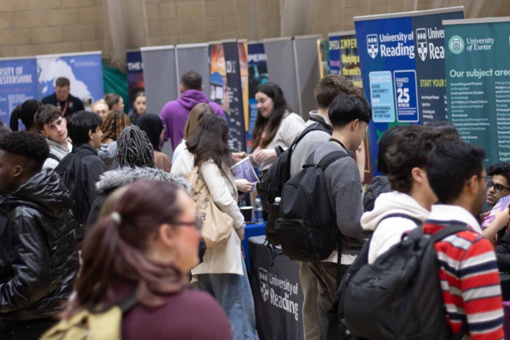 St David's students explore the Have a Go careers fair.