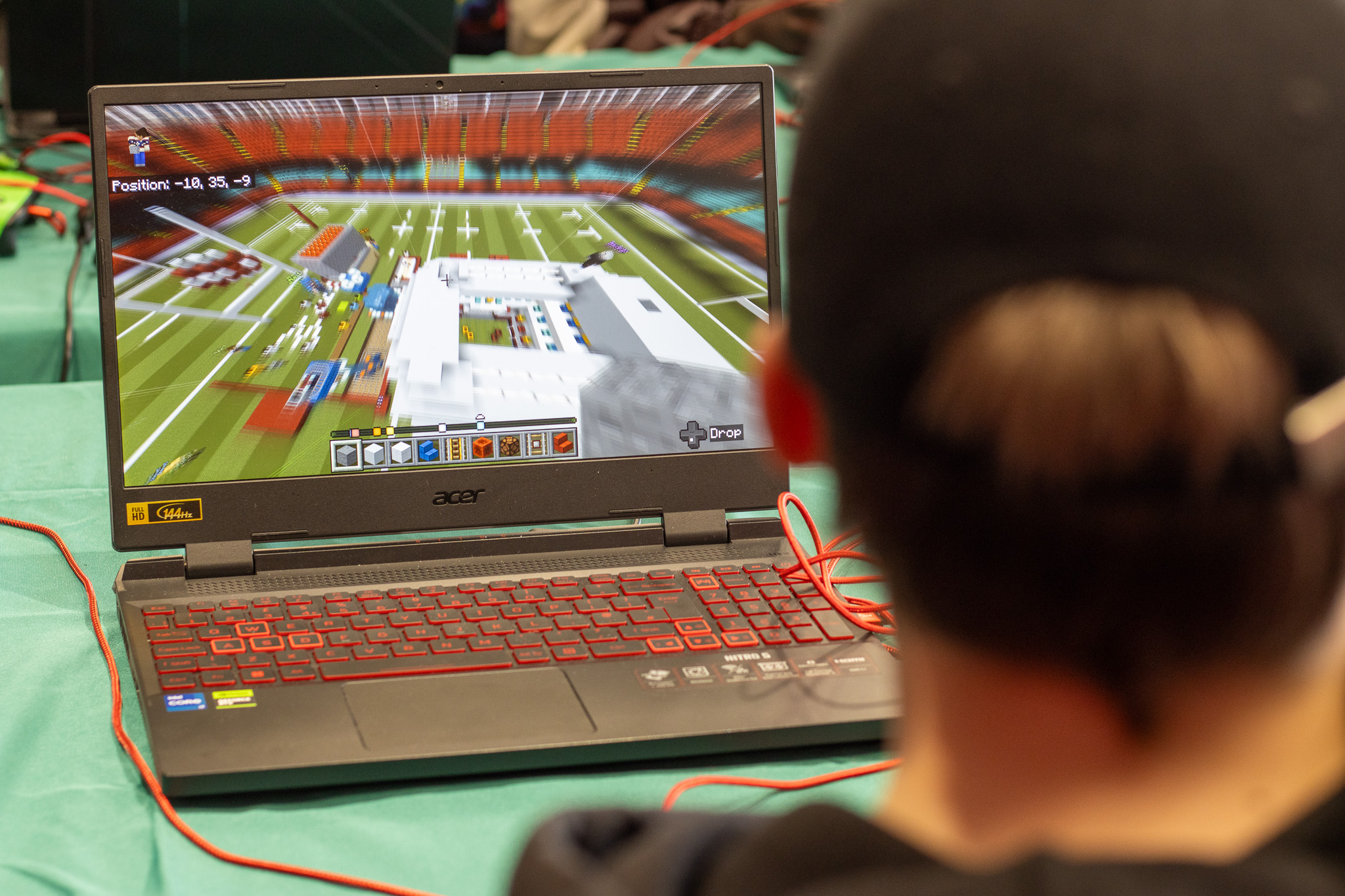 Minecraft on students laptop