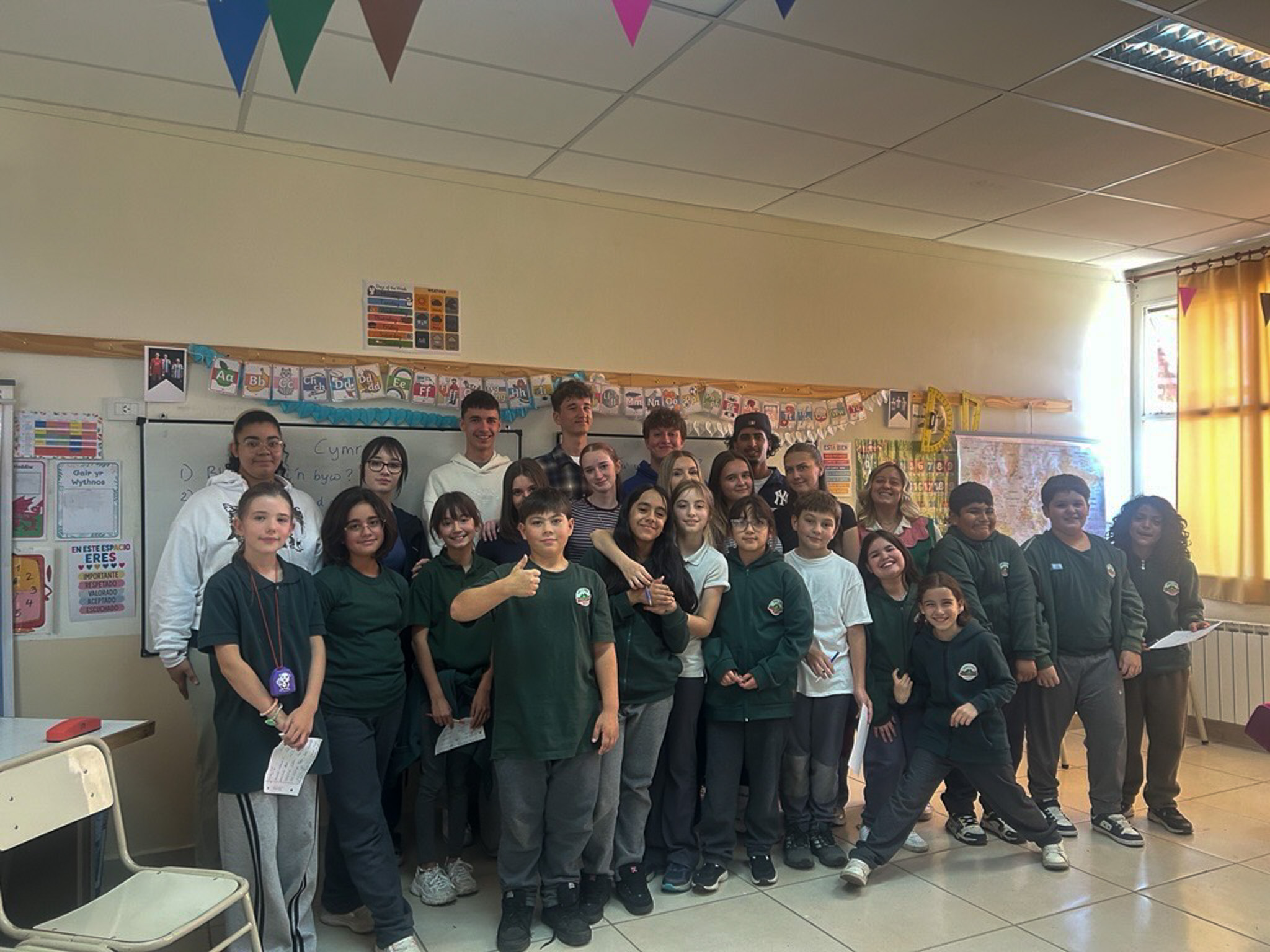 St David's students visit a primary school in Argentina