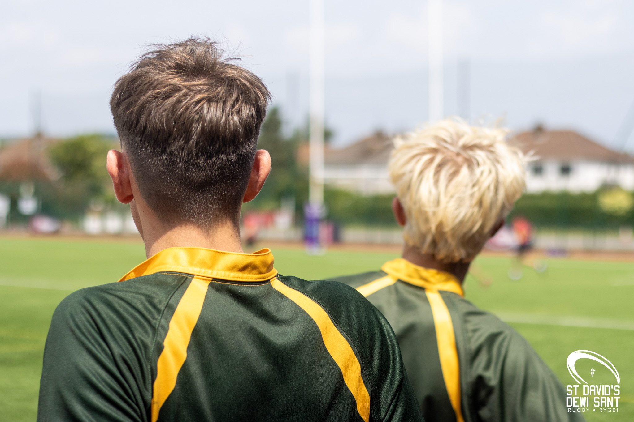 Students looking away from the camera at the St David's Sevens tournament
