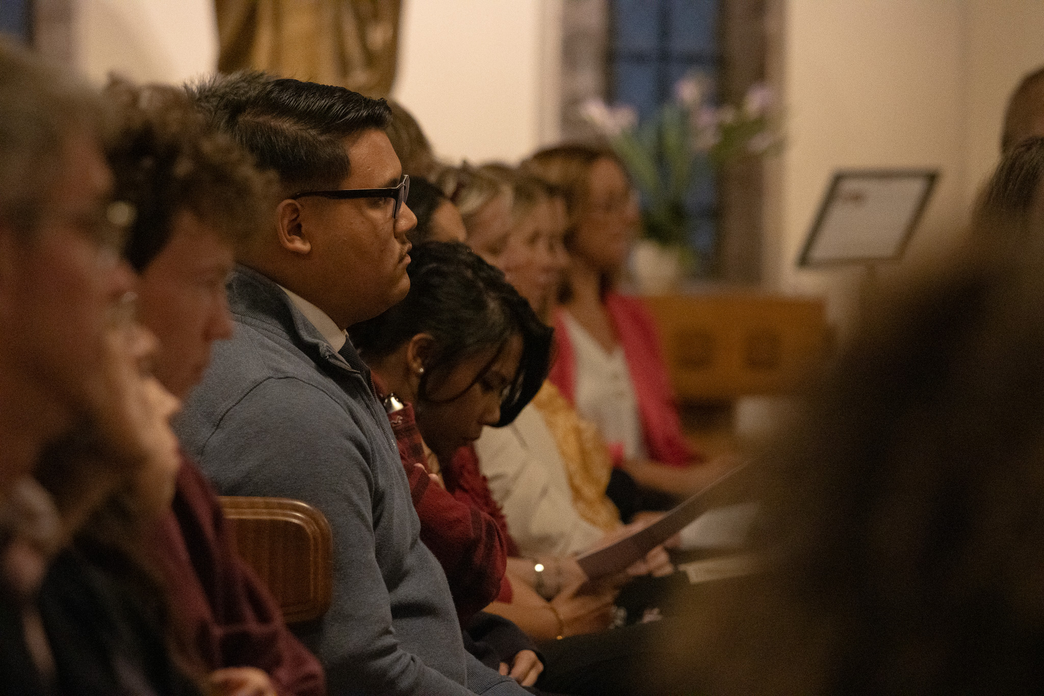 St David's students in Cathedral pews at leavers ceremony