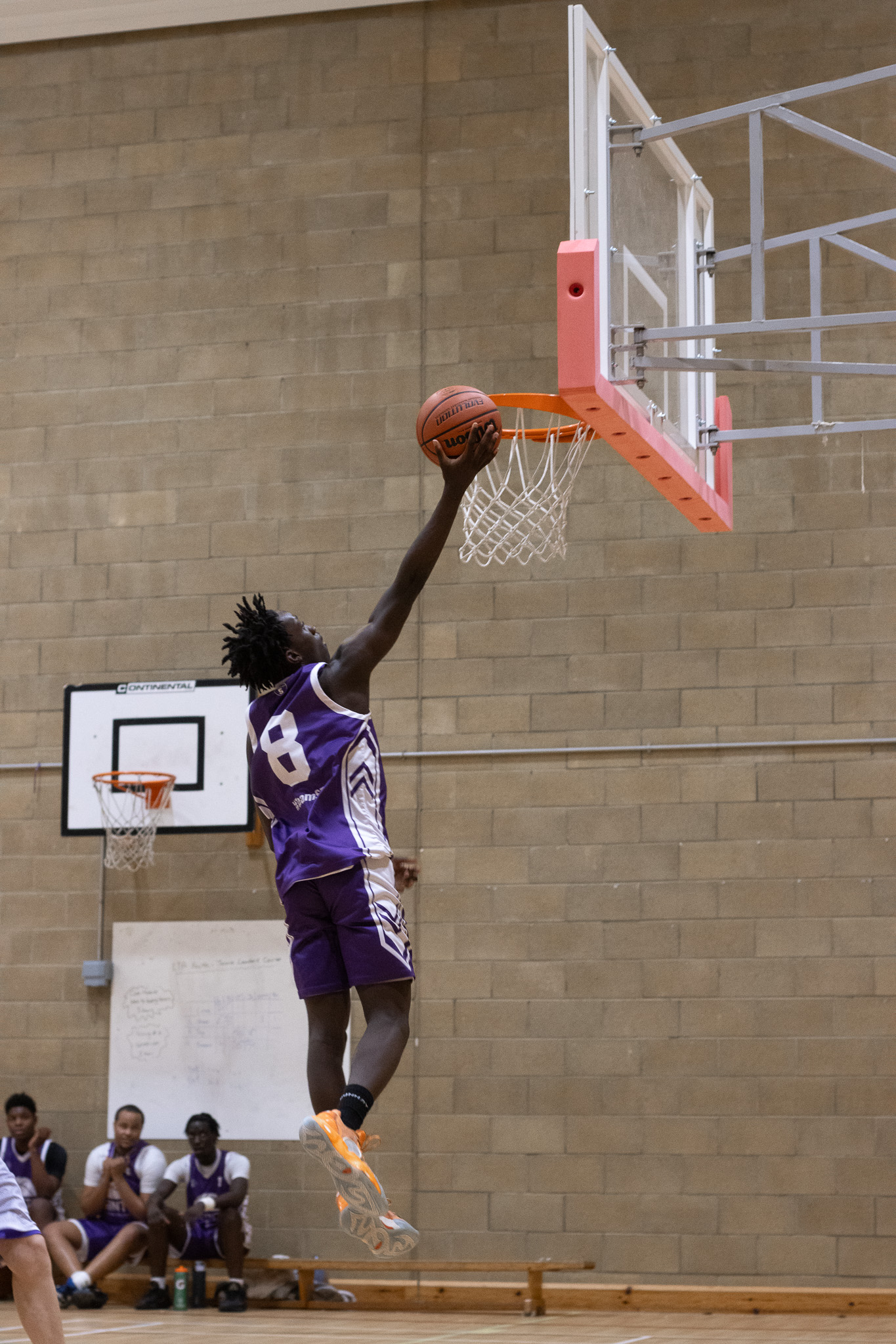 St David's College basketball player dunking