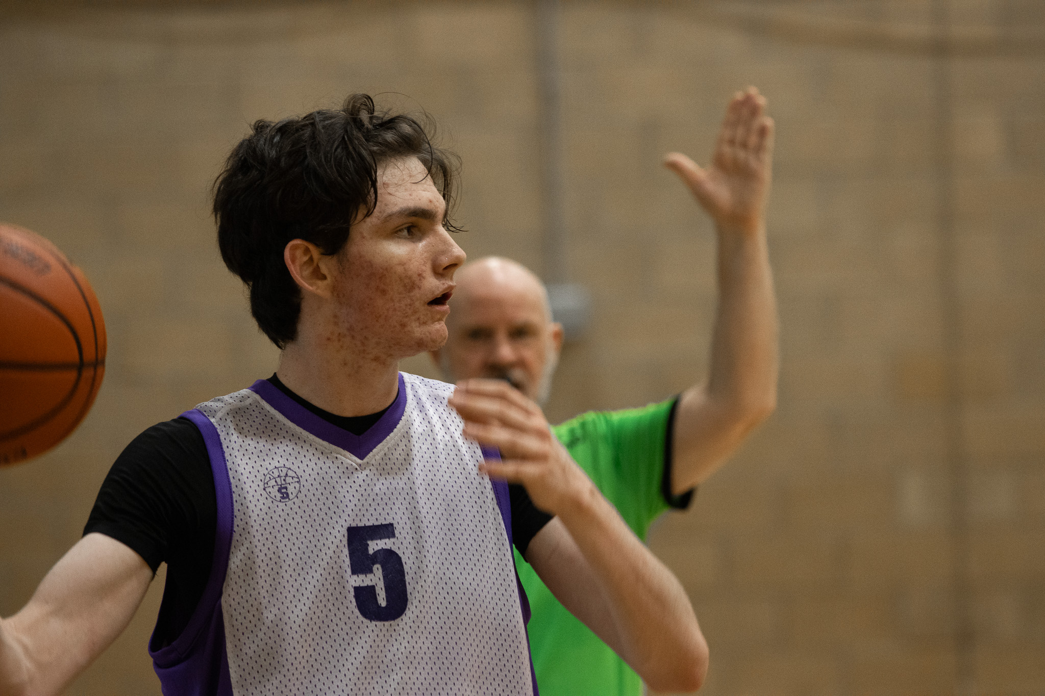 St David's College basketball player about to throw the ball